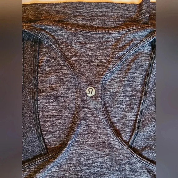 Lululemon Tank Top Womens Charcoal Cool Racerback Yoga Running Athleisure Active - Picture 6 of 8
